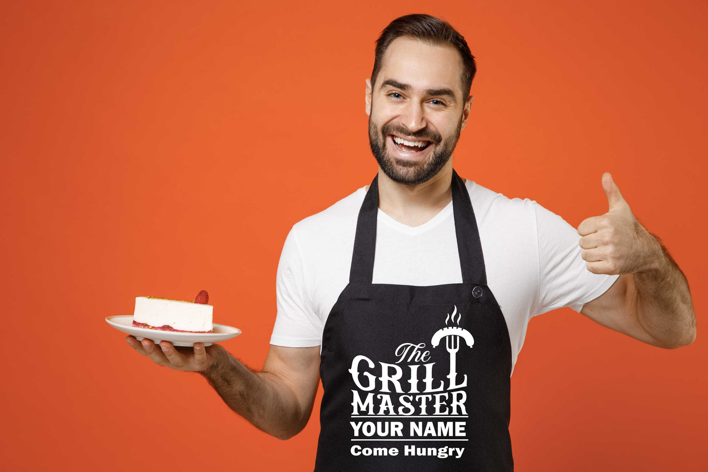 Personalised Apron The Grill Master Any Name Father's Day Birthday Funny Gift