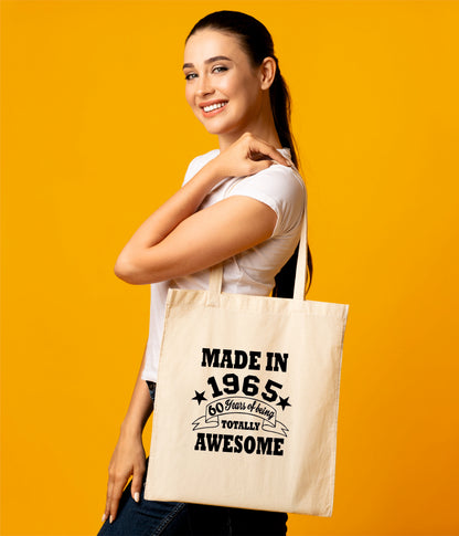 Print4u Shopping Tote Bag For Life Born In 1965 60th Birthday