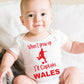 When Grow Up Captain Wales Funny Babygrow Welsh Football Bodysuit Baby Gift