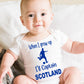 When Grow Up Captain Scotland Funny Babygrow Scottish Football Baby Gift