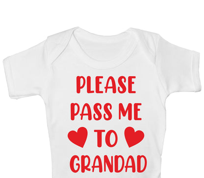 Pass Me To Grandad Funny Babygrow Pops Nanny Bodysuit Baby Gift