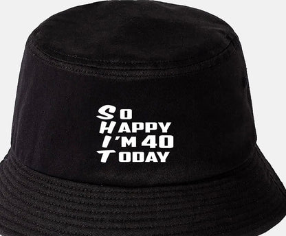 Bucket Hat Funny 40th Birthday Gift For Men & Ladies 40 Year Old Present