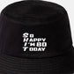 Bucket Hat Funny 80th Birthday Gift For Men & Ladies 80 Year Old Present