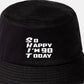 Bucket Hat Funny 90th Birthday Gift For Men & Ladies 90 Year Old Present