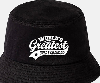 Bucket Hat Greatest Great Grandad Birthday Father's Day Present Gift For Him
