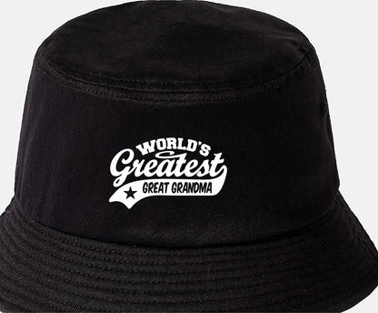 Bucket Hat Greatest Great Grandma Birthday Mother's Day Present Gift For Her