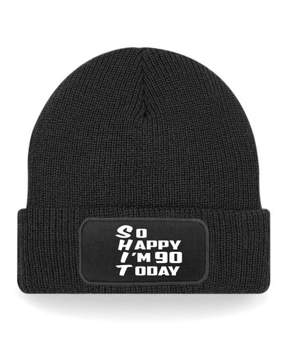 Beanie Hat Funny 90th Birthday Gift For Men & Ladies 90 Year Old Present
