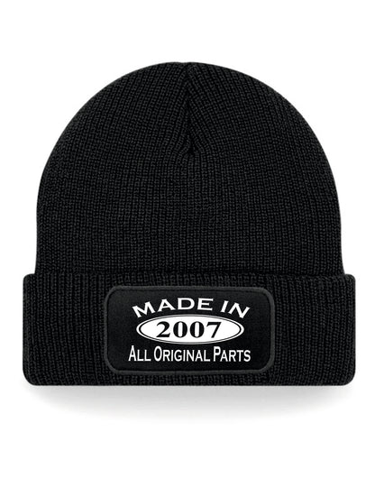 Made In 2007 Beanie Hat 18th Birthday Gift Great For Men & Women
