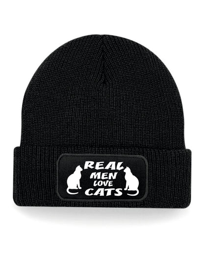 Real Men Love Cats Beanie Hat Birthday Gift Cat Lovers Great For Men