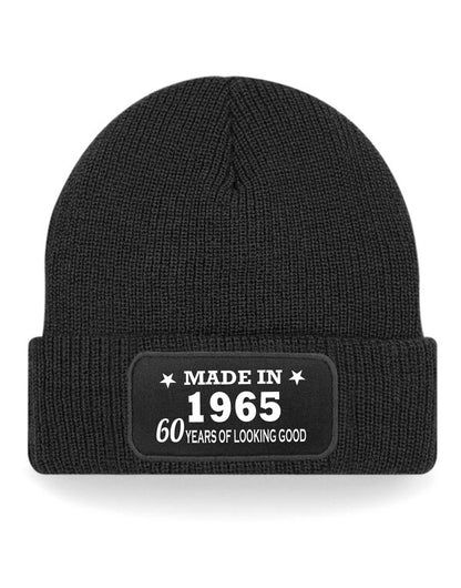 60th Birthday Made In 1965 Beanie Hat Gift for 60 Year Old For Men & Ladies