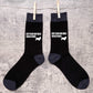 Keep Calm & Walk Sussex Spaniel Men's Novelty Socks Black Dog Lovers Gift