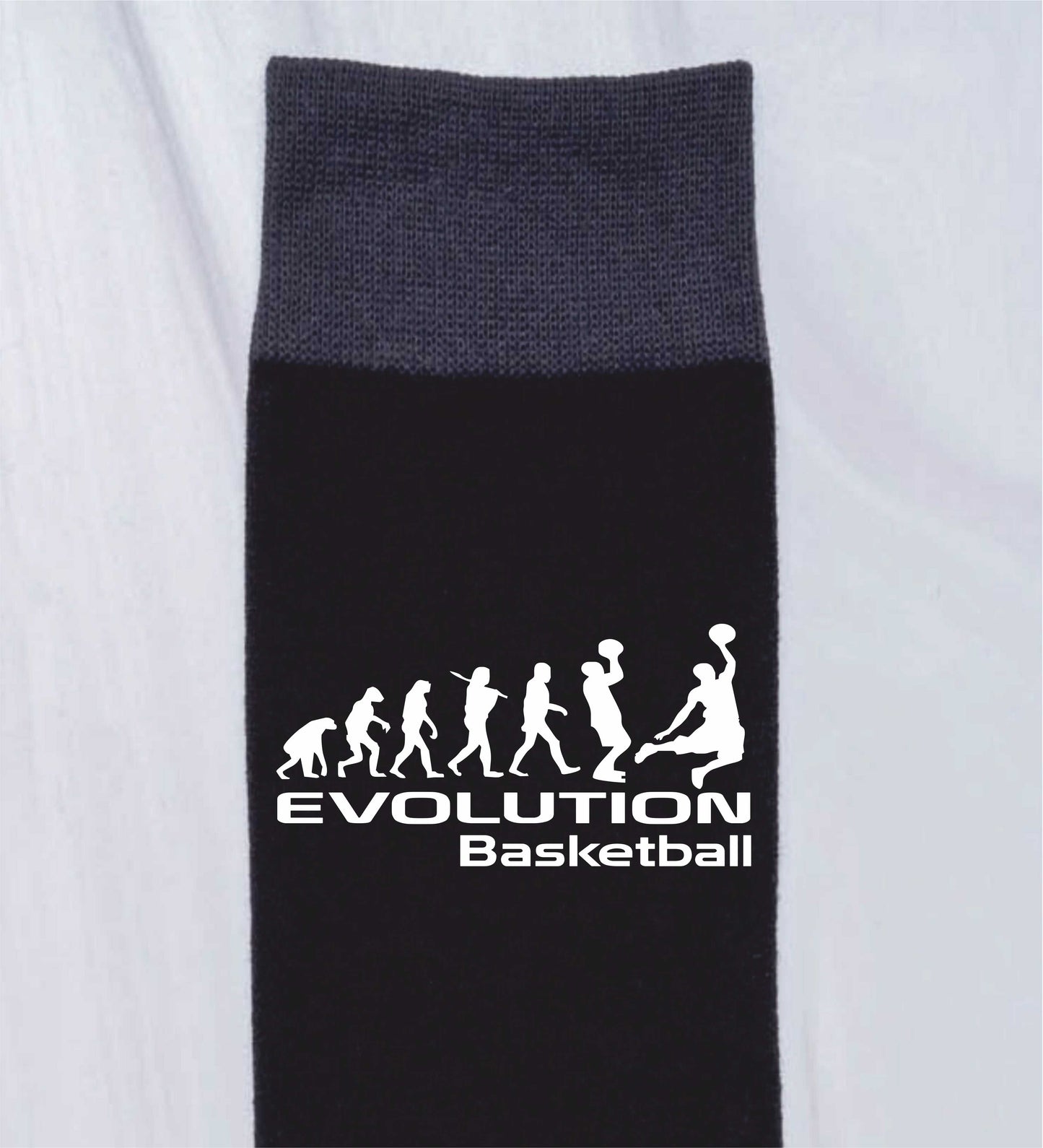 Evolution Of Basketball Men's Novelty Socks Black Funny Sports Gift for Men