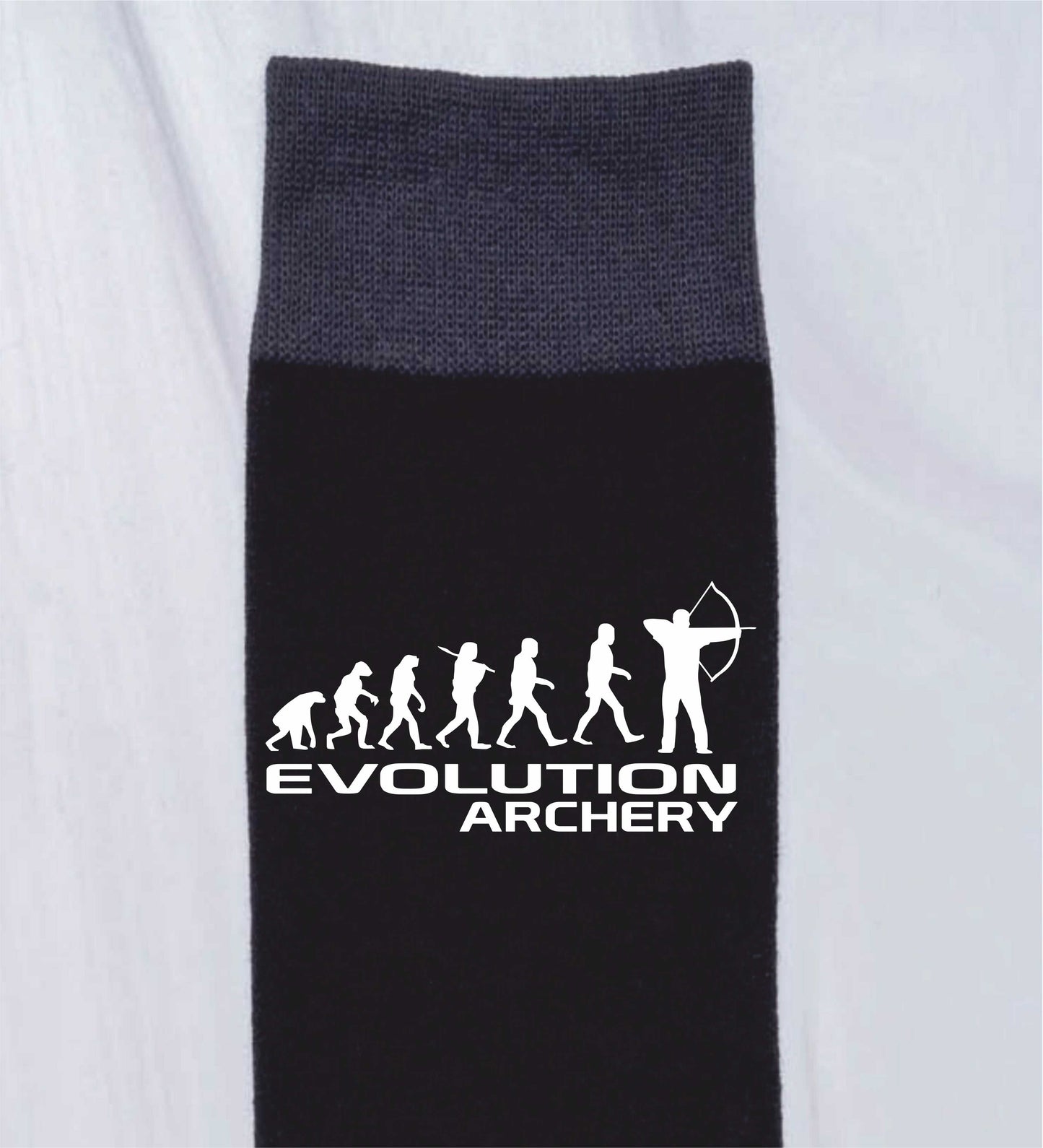 Evolution Of Archery Men's Novelty Socks Black Funny Sports Gift for Men