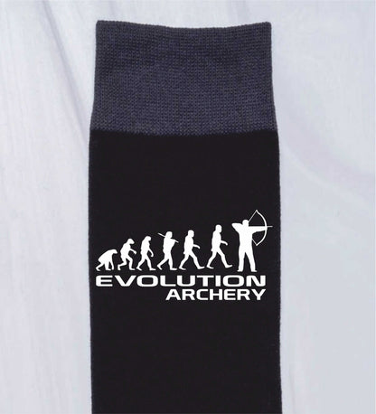 Evolution Of Archery Men's Novelty Socks Black Funny Sports Gift for Men