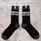 Born To Ski Men's Black Socks Novelty Birthday Skiing Fathers Day Gift