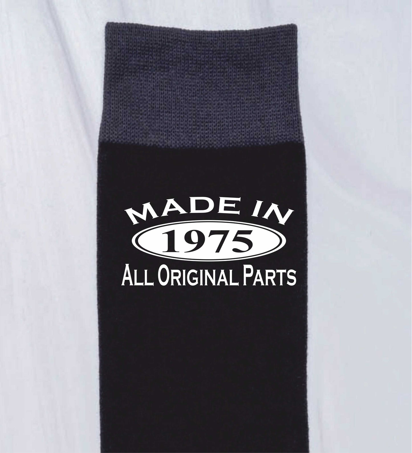 Made in 1975 Mens Socks Black 50th Birthday Gift Great For 50 year Old