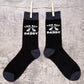 Guy is Going To Be A Daddy Funny Men's Black Novelty Socks New Dad Gift