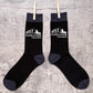 Evolution Of Canoeist Funny Men's Black Novelty Socks Birthday Gift