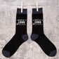 30th Birthday Born in 1995 Mens Novelty Socks Black 30 Year Old Gift