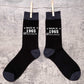 60th Birthday Born in 1965 Mens Novelty Socks Black 60 Year Old Gift