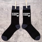 Keep Calm & Walk Cavachon Men's Black Novelty Socks Dog Lover Gift