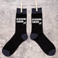 Keep Calm & Walk German Shepherd Men's Black Novelty Socks Dog Lover Gift