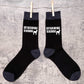 Keep Calm & Walk Goldendoodle Men's Black Novelty Socks Dog Lover Gift