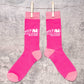 Evolution Of Welsh Rugby Ladies Novelty Socks Pink Wales Gift for Ladies