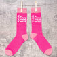 60th Birthday Gift 60 Year Old Gift Ladies Pink Funny Socks Novelty Age 60
