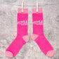 Evolution Of Basketball Ladies Novelty Socks Pink Funny Sports Gift for Ladies