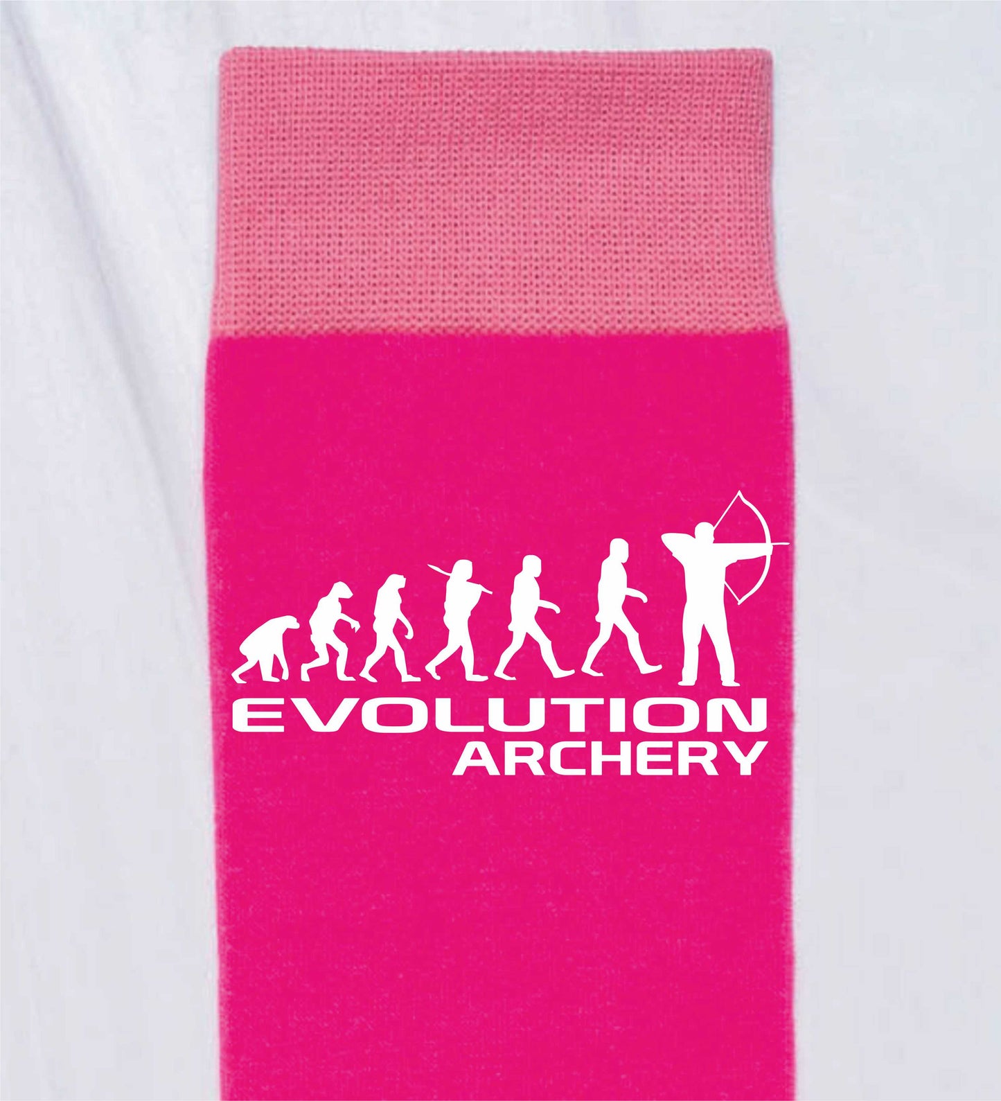Evolution Of Archery Ladies Novelty Socks Pink Funny Sports Gift for Ladies