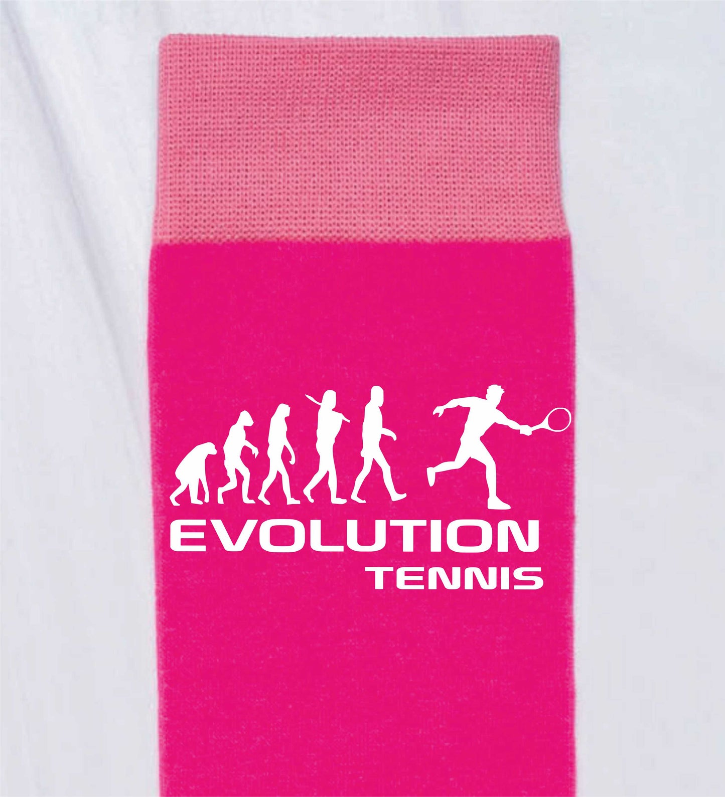 Evolution Of Tennis Ladies Novelty Socks Pink Funny Tennis Gift for Ladies