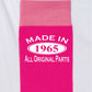Made in 1965 Ladies Socks Pink Ideal for 60th Birthday Gift or Anniversary Gift