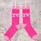 Keep Calm & Walk The Lurcher Ladies Novelty Socks Pink Dog Lovers Gift