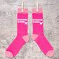 Keep Calm & Walk Cavachon Ladies Pink Novelty Socks Dog Lover Gift