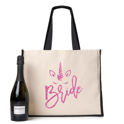 Unicorn Bride Tote Bag Wedding Hen Party Idea Ladies Canvas Shopper