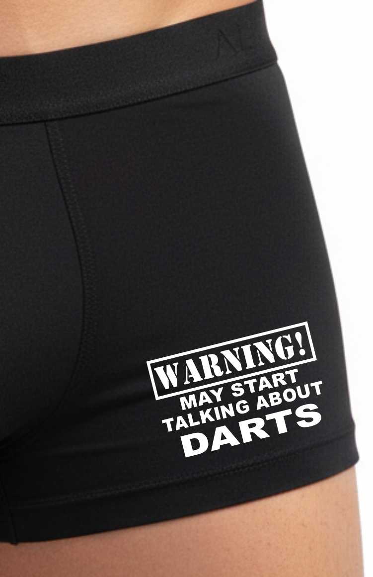 Bamboo Boxers Funny Gift Warning May Start Talking About Darts