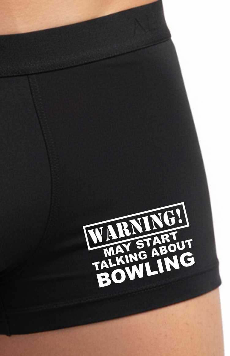 Bamboo Boxer Shorts Funny Gift Warning Talking About Crown Green Bowling