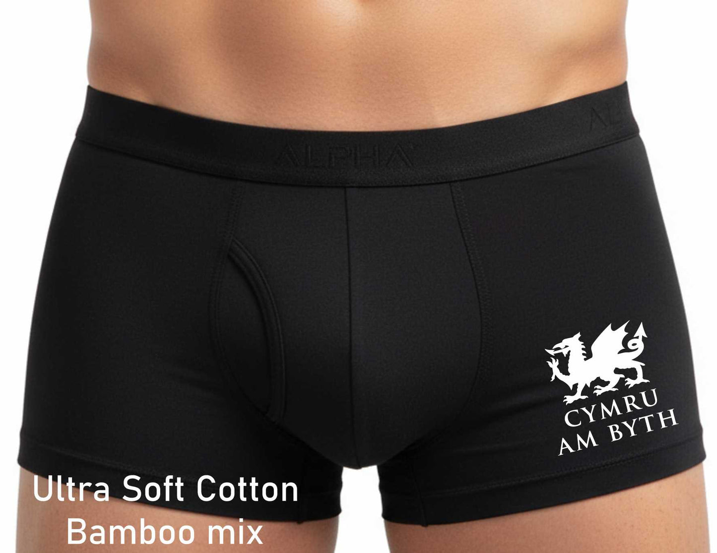 Bamboo Boxer Shorts Cymru Am Byth Welsh Gift Wales Forever For Him