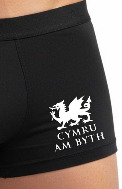 Bamboo Boxer Shorts Cymru Am Byth Welsh Gift Wales Forever For Him
