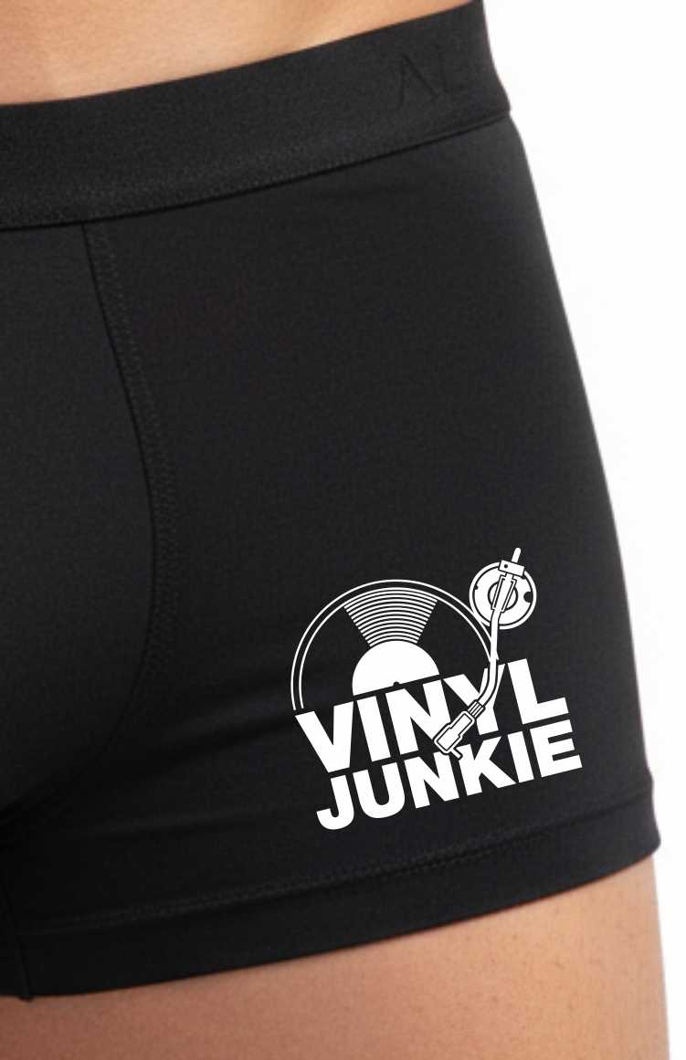 Vinyl Junkie Supersoft Bamboo Boxer Shorts Funny Music Gift Him