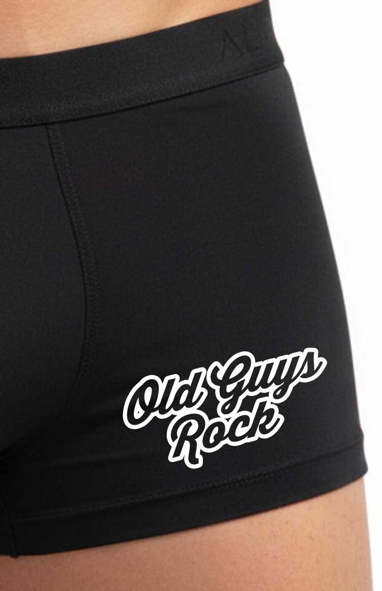 Old Guys Rock Birthday Novelty Gift For Him Bamboo Cotton Boxer Shorts