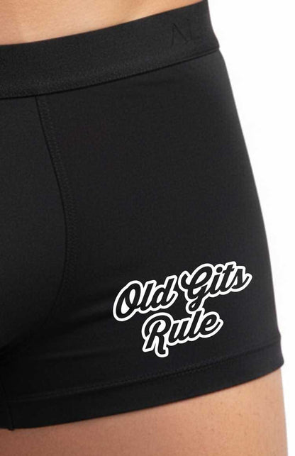 Old Gits Rule Bamboo Cotton Boxer Shorts Birthday Novelty Gift For Him