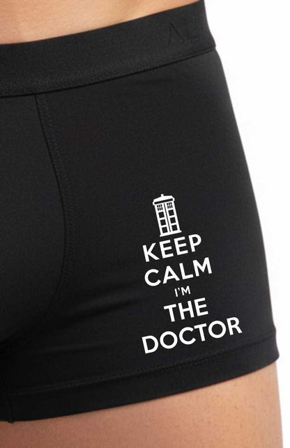 Keep Calm Im The Doctor Bamboo Boxer Shorts Funny Doctor Gift