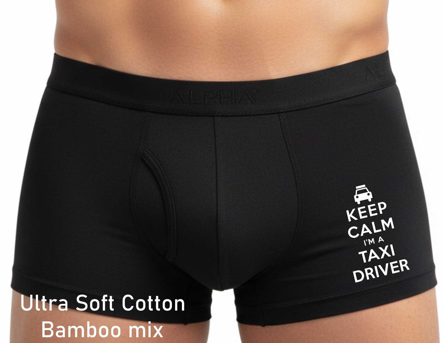 Bamboo Boxer Shorts Keep Calm Im A Taxi Driver Funny Gift