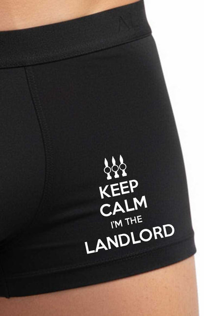 Keep Calm Im The Landlord Bamboo Boxers Funny Pub Landlord Gift