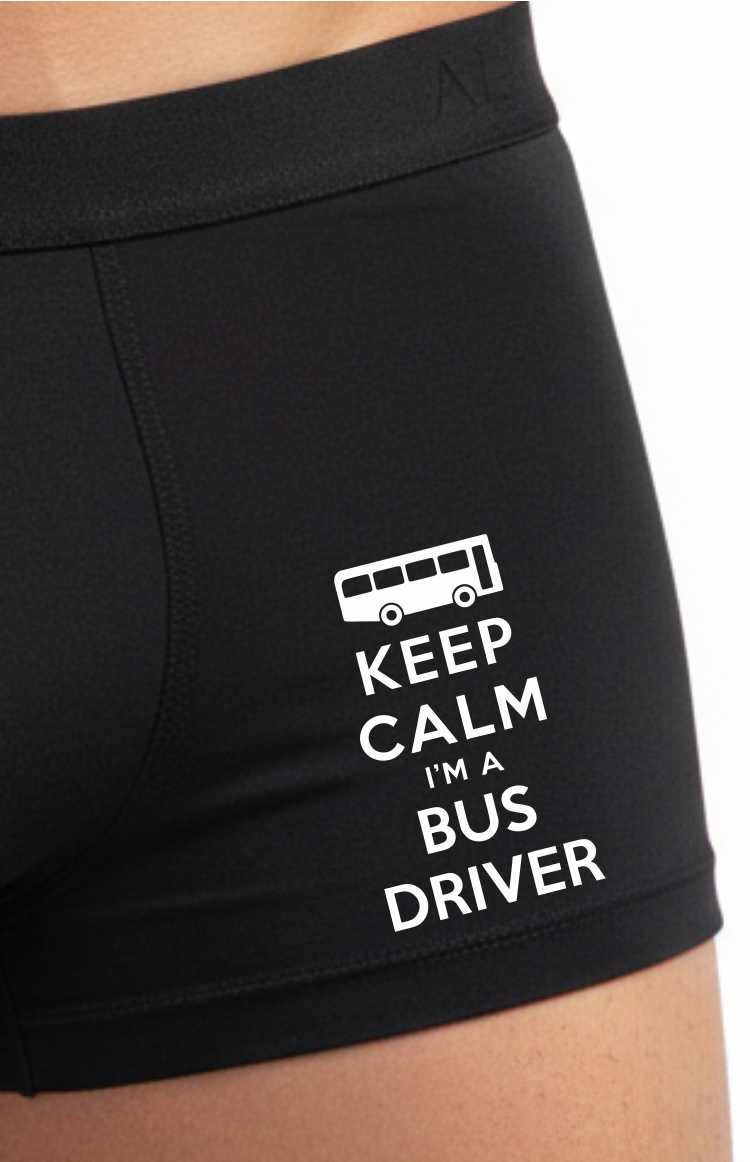 Bamboo Boxers Keep Calm Im A Bus Driver Funny Bus Driver Gift