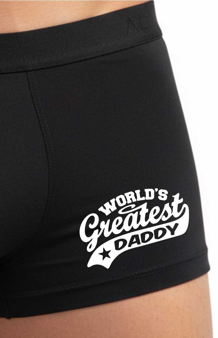 Funny Daddy  Gift Worlds Greatest Daddy Bamboo Boxer Shorts