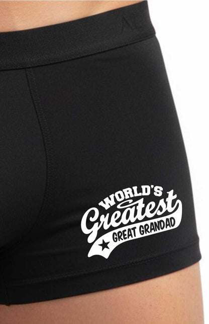 Worlds Greatest Great Grandad Bamboo Boxer Shorts Funn  Gift