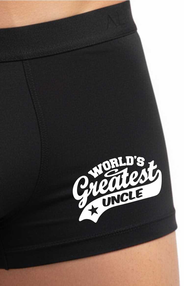 Worlds Greatest Uncle Bamboo Boxer Shorts Funny Uncle Gift